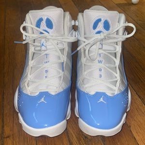 Jordan six rings, white, and baby blue